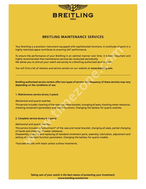 revision breitling kosten - Breitling service price list.